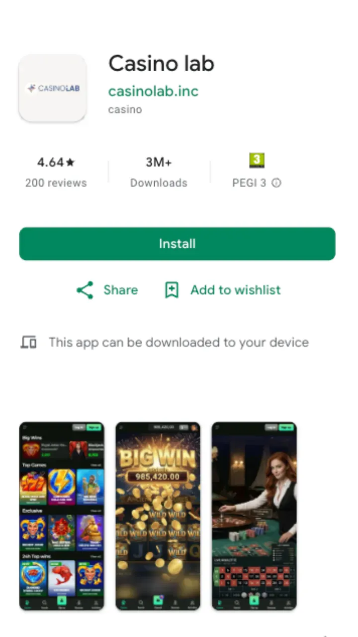 Casino lab app